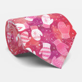 Winter Weihnachten Mittens Muster in Rosa Krawatte (Gerollt)