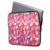Winter Weihnachten Mittens Muster in Rosa Laptopschutzhülle (Vorderseite Links)