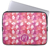 Winter Weihnachten Mittens Muster in Rosa Laptopschutzhülle (Vorderseite)