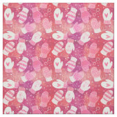 Winter Weihnachten Mittens Muster in Rosa Stoff (Muster)