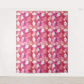 Winter Weihnachten Mittens Muster in Rosa Wandteppich (Vorderseite)