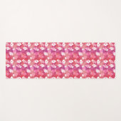 Winter Weihnachten Mittens Muster in Rosa Yogamatte (Vorderseite (Horizontal))