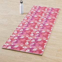 Winter Weihnachten Mittens Muster in Rosa Yogamatte
