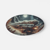 Winter/Weihnachten Pappteller (Schrägansicht)