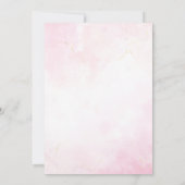 Winter Weihnachten Pink Baby Dusche Einladung (Rückseite)