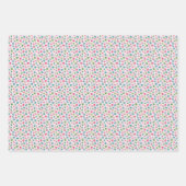 Winter Weihnachten Retro Inspiriert rosa Muster Geschenkpapier Set (Vorderseite)