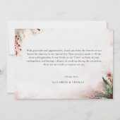 Winter Weihnachten Romantisches Hochzeitsfest Foto Dankeskarte (Rückseite)