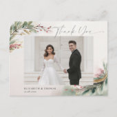 Winter Weihnachten Romantisches Hochzeitsfest Foto Postkarte (Vorderseite)