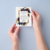 Winter Weihnachten Rose Blumenkohl Wasserfarbe Flyer (Gruppe)