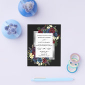 Winter Weihnachten Rose Blumenzwiebeln Wasserfarbe Flyer (Einzeln)