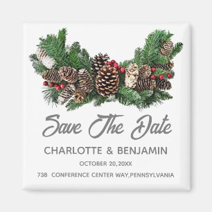 Winter Weihnachten Save the Date Hochzeit Magnet