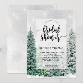 Winter Weihnachten Schnee Brautdusche Einladung