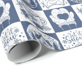 Winter Weihnachten Schnee Geschenkpapier (Rolleneckpunkt)