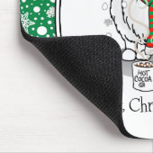 Winter Weihnachten Spitz (weiß) Hunde Scarf Schnee Mousepad (Ecke)