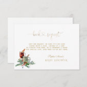 Winter Weihnachten Urlaub Kinderdusche Begleitkarte (Vorne/Hinten)