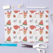 Winter Weihnachten Weihnachten Rustikale Kraft Lan Seidenpapier (Handwerk)