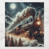 Winter/Weihnachten Weinetikett (Einzelnes Label)