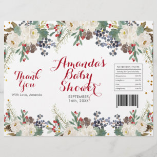 Winter-Weihnachten Weiße Blumen-Chip-Tüten-Verpack Flyer