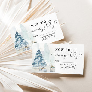 Winter Weihnachten wie groß ist Mamas Bauch Begleitkarte