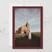 Winter WeihnachtenBlumenwasser-Hochzeit Einladung (Rückseite)