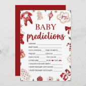 Winter Weihnachts Baby Dusche Baby Predictive Game Einladung (Vorne/Hinten)