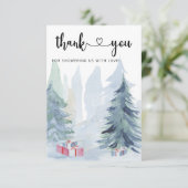 Winter-Weihnachts-Babyshower Danke (Stehend Vorderseite)