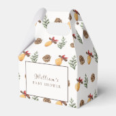 Winter Weihnachts Blume Pattern Kinderdusche Geschenkschachtel (Rückseite)