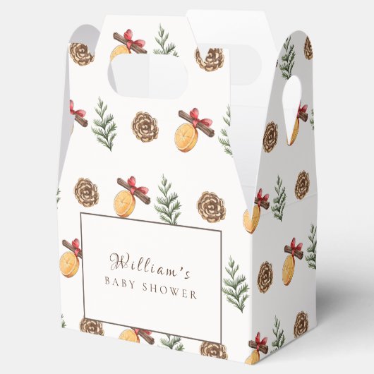 Winter Weihnachts Blume Pattern Kinderdusche Geschenkschachtel (Geöffnet)