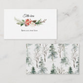 Winter Weihnachts-Blumenzuchtkarte Begleitkarte (Vorne/Hinten)