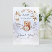 Winter Weihnachts-Cotton Schneeballdusche Danke (Stehend Vorderseite)