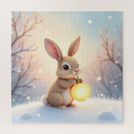 Winter-Weihnachts-Hasen-Puzzle Puzzle