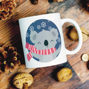 Winter-Weihnachts-Koala-Bär-Tasse Kaffeetasse