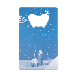 Winter Weihnachts Kreditkarte Flaschenöffner