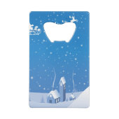 Winter Weihnachts Kreditkarte Flaschenöffner (Rückseite)