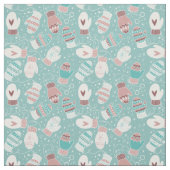 Winter Weihnachts Mittenmuster, Minze Stoff (Muster)