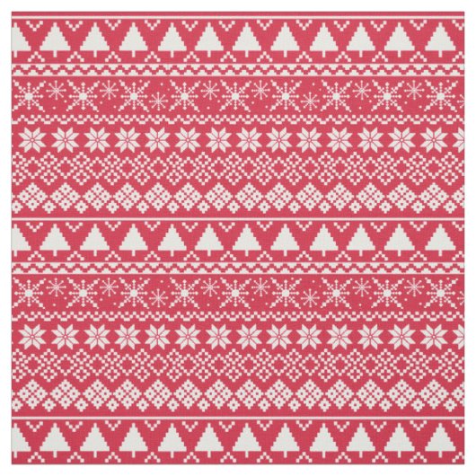 Winter-Weihnachts-Pulloverdruck Rot Stoff (Muster)