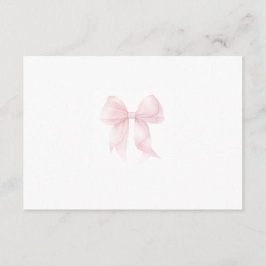 Winter-Weihnachts-Schleife Baby Shower Bücher für  Begleitkarte (Rückseite)