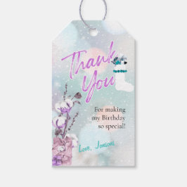 Winter Weihnachts-Schneefall Party Danke Tag Geschenkanhänger