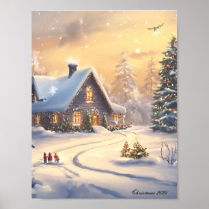 Winter-Weihnachts-Wandkunst-Drucke Poster