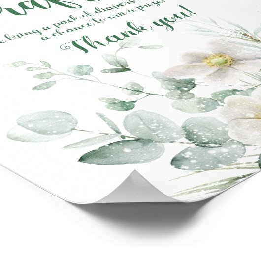 Winter-Weihnachtsbabys-Windelraffinerie Poster (Ecke)