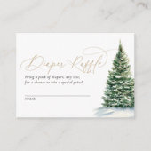 Winter Weihnachtsbaum Babydusche Windelwanne Begleitkarte (Vorderseite)