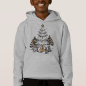 Winter Weihnachtsbaum glüht Hoodie (Vorderseite)