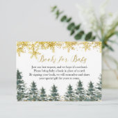 Winter Weihnachtsbaum Kinderduschbücher für Baby Begleitkarte (Stehend Vorderseite)