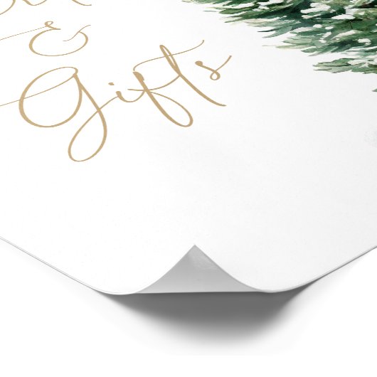 Winter Weihnachtsbaum Kinderduschkarten und Gesche Poster (Ecke)