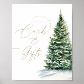 Winter Weihnachtsbaum Kinderduschkarten und Gesche Poster (Vorne)