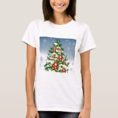 Winter Weihnachtsbaum Womens T - Shirt (Vorderseite)