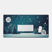 Winter Weihnachtsbaumen Schreibtisch Mat Mouse Pad Schreibtischunterlage (Tastatur & Maus)