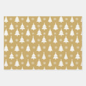 Winter Weihnachtsbaummuster Rot, Grün und Gold Geschenkpapier Set (Vorderseite 2)