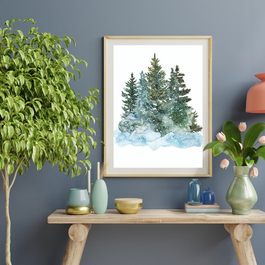 Winter Weihnachtsbaumwasser Poster