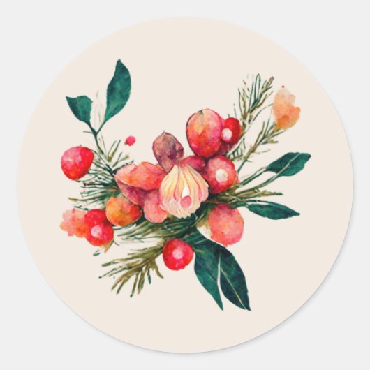 Winter, Weihnachtsbouquet, Stickers (Vorderseite)